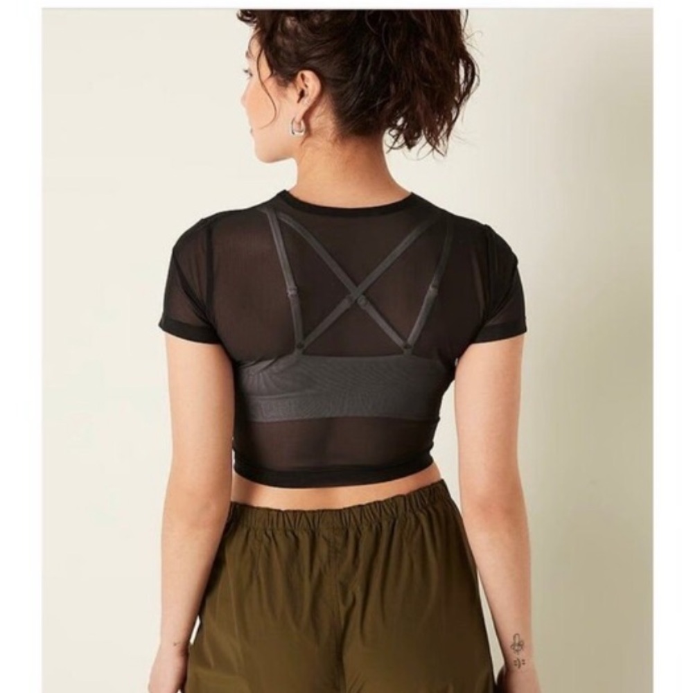 Victoria's Secret mesh short sleeve crop top - Picture 2 of 5